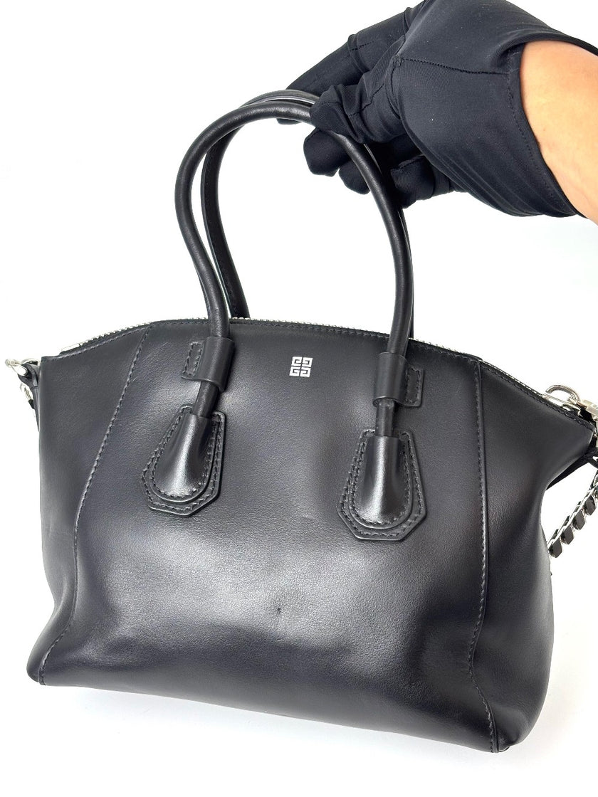 [SALE] Preowned. Givenchy Soft Antigona Mini Black With Chain|6134