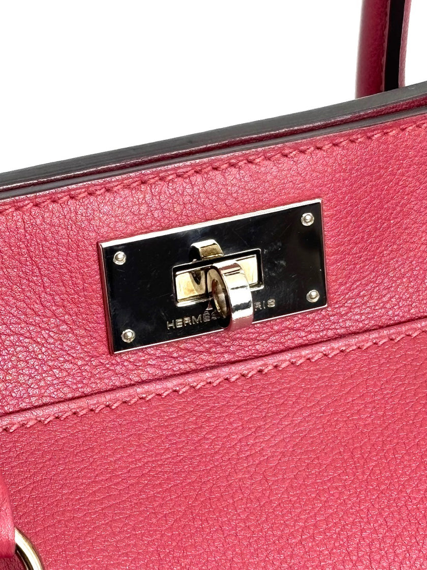 Preowned. Hermes Toolbox 20 Rouge Grenat PHW. XBY007FZ|3913