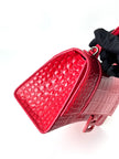 Like New. Balenciaga Hourglass Croc Red Top Handle|5902