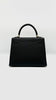 Preowned. Hermes Kelly 25 Black Epsom Sellier PHW. CPY539DQ|5462