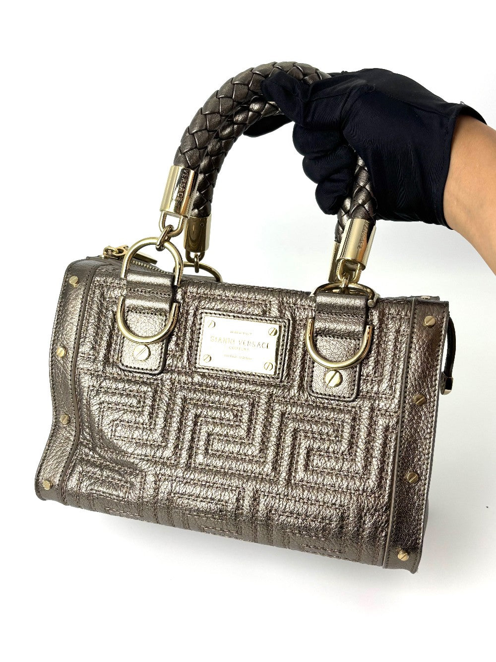 Preowned. Versace Two Way Metallic Gray|5998