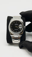 Preowned. Rolex DJ Roman Black Dial 36mm Oyster 2008|5684