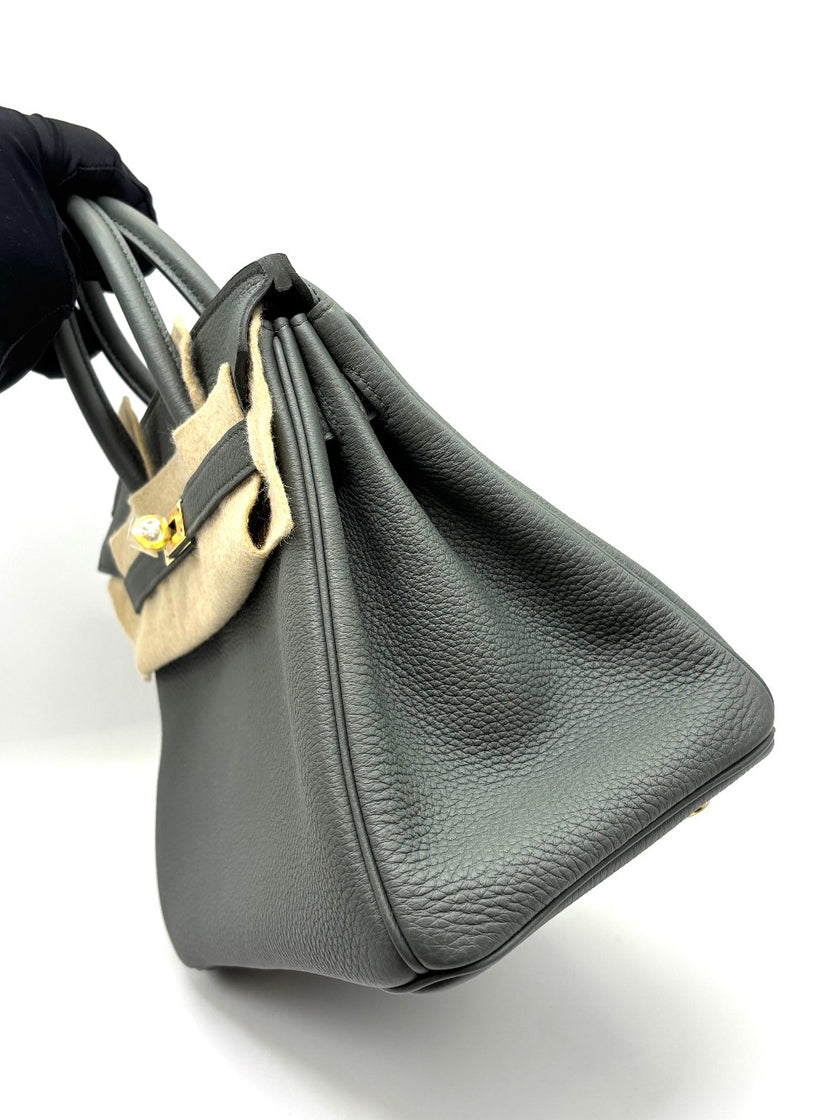 Brand New. Hermes Birkin 25 Vert Amande Togo GHW. KCT389DB|8838