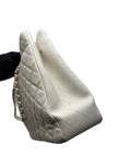 Like New. Chanel White Caviar Shopping Tote GHW. L2T3T9TA|17088