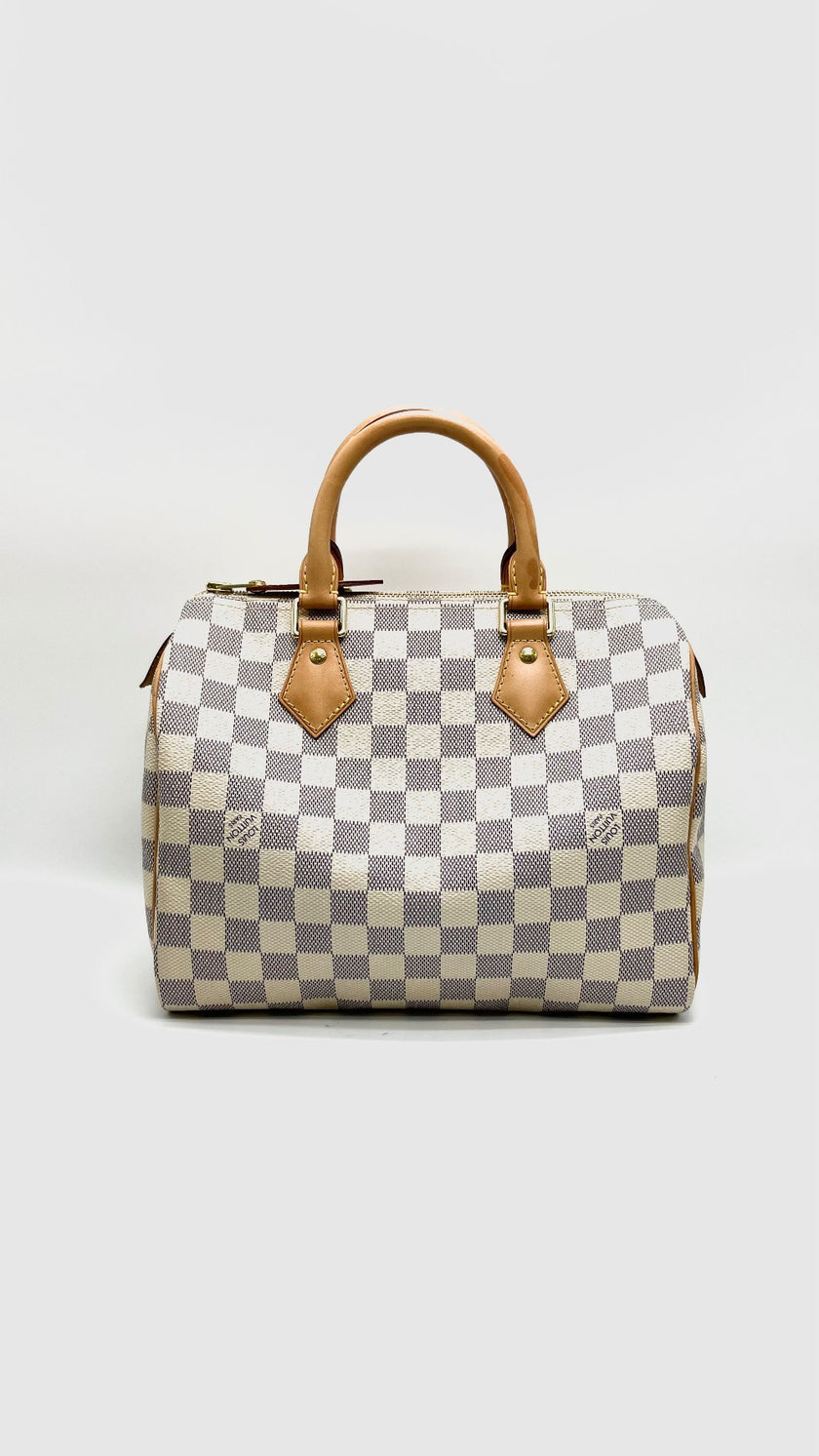 Like New. LV Speedy 25 Azur. MB1128|16020