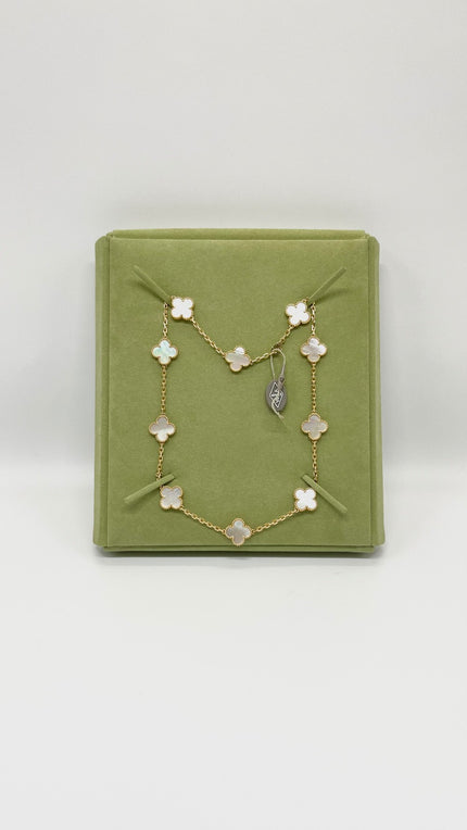 Brand New. VCA Alhambra Necklace 10 Motifs MOP|6221