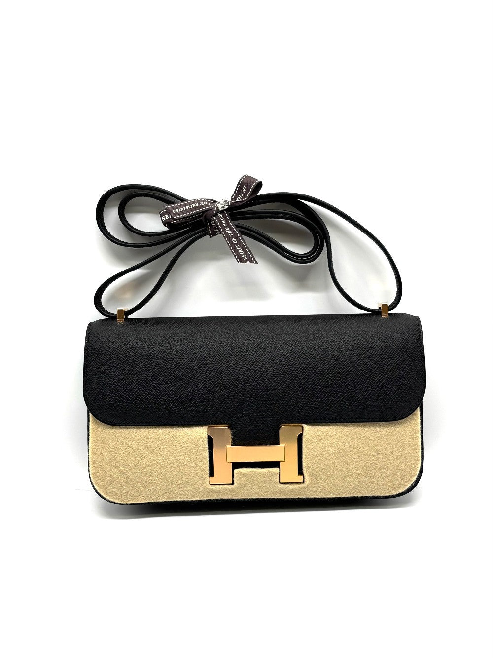 Brand New. Hermes Constance Elan Black Epsom RGHW. WMS658IP|8819