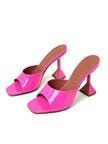 Brand New. Amina Muaddi Sandals Low Heel Pink. 37|7511