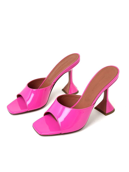 Brand New. Amina Muaddi Sandals Low Heel Pink. 37|7511