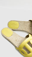 Brand New. Hermes Famosa Espadrille Jaune 38. MA22215121|16188