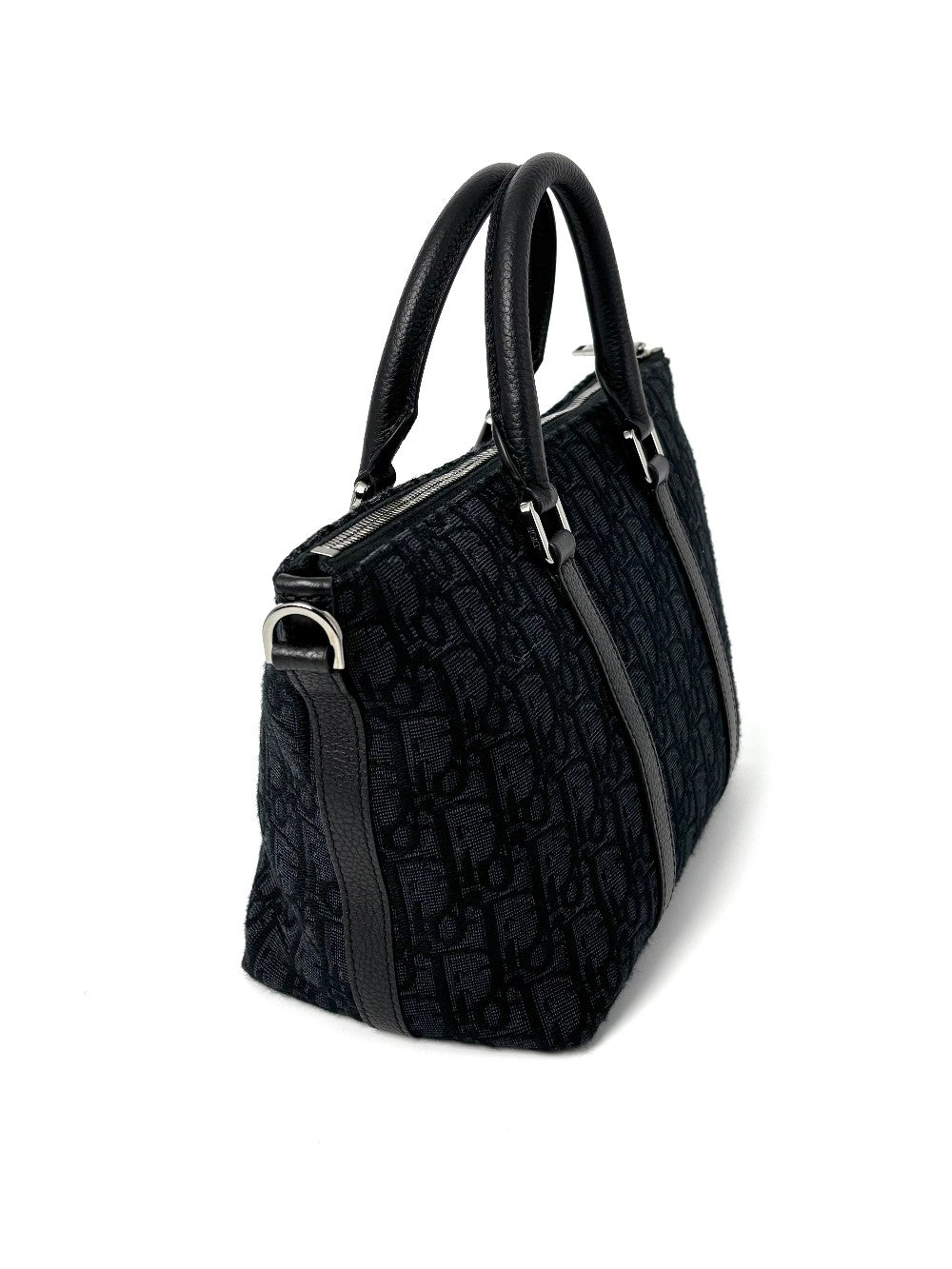 [SALE] Like New. Dior Weekender 25 Jacquard Black. 27BO02074|11258