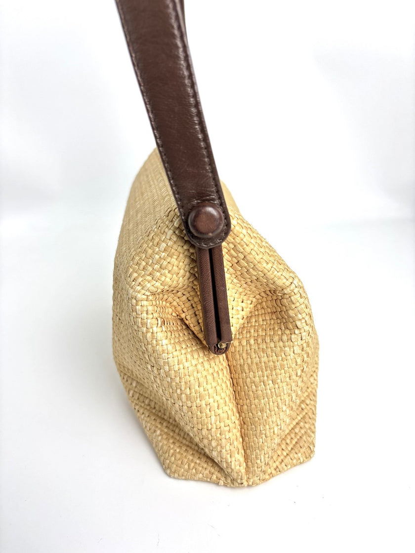 Preowned. Chanel Vintage CC Raffia Beige. 5988701|4147