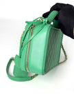 Preowned. Chanel Vanity Filigree Green Caviar GHW. 24008039|8057