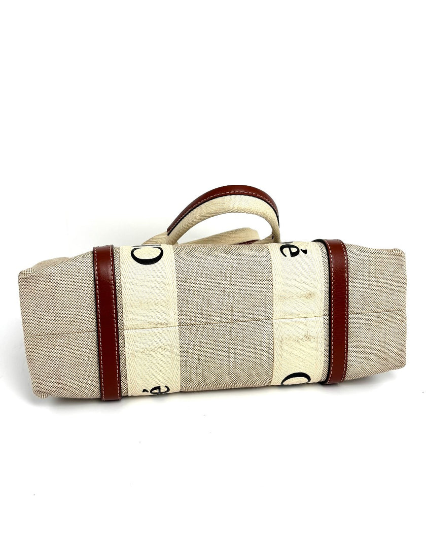 [SALE] Preowned. Chloe Woody Medium White/Brown|11107