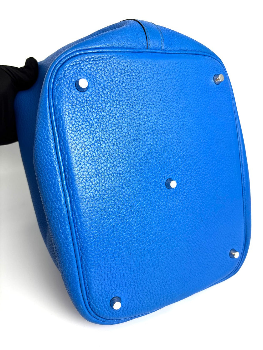 Preowned. Hermes Picotin 26 Blue France Togo. PC074|3734