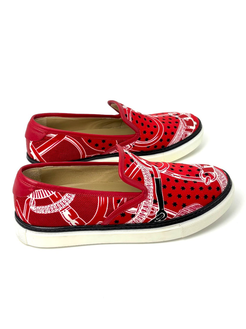 Preowned. Hermes Slip On Red. 37.5|7541