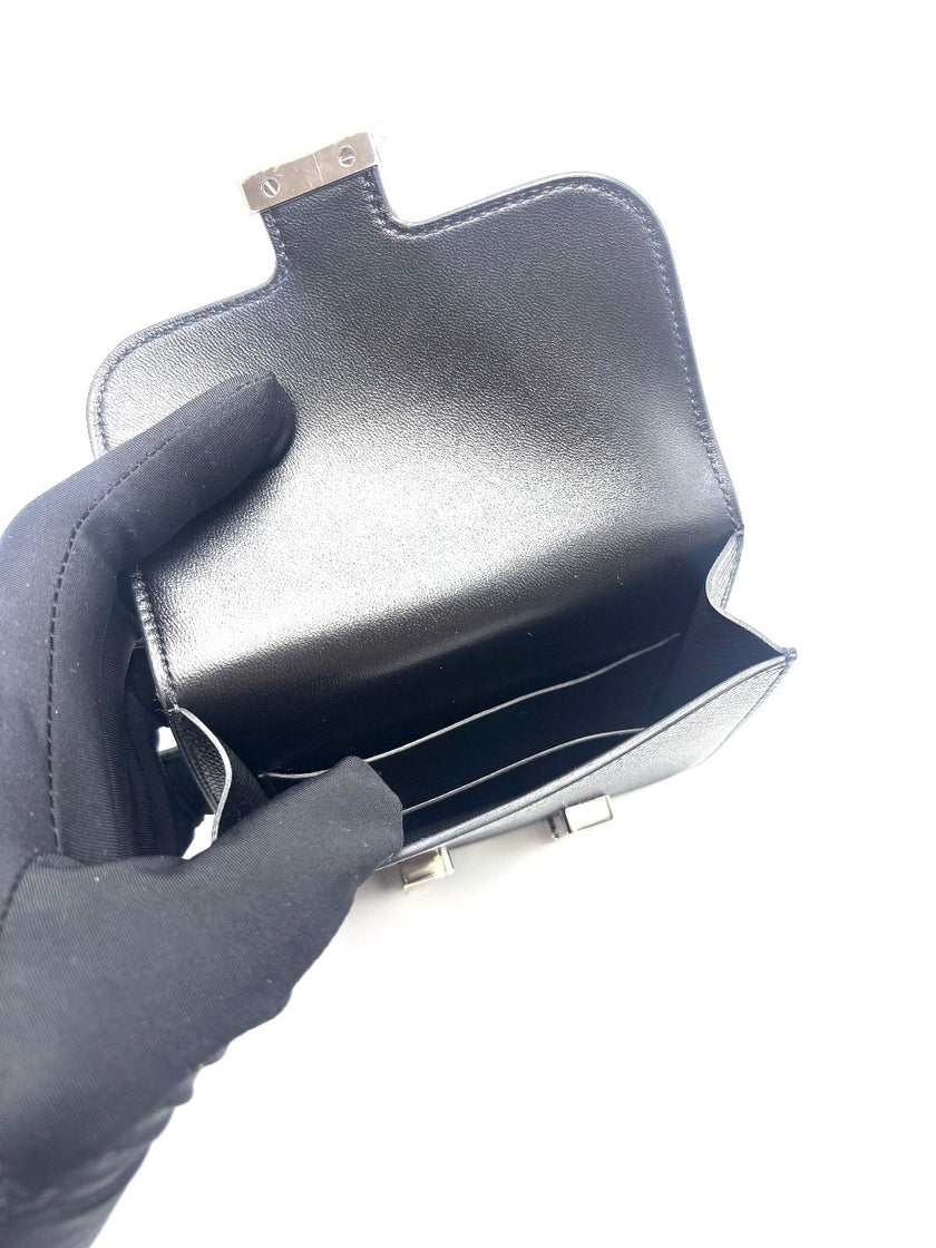 Unused. Hermes Constance Slim Black Epsom PHW. BAM009UH|17875