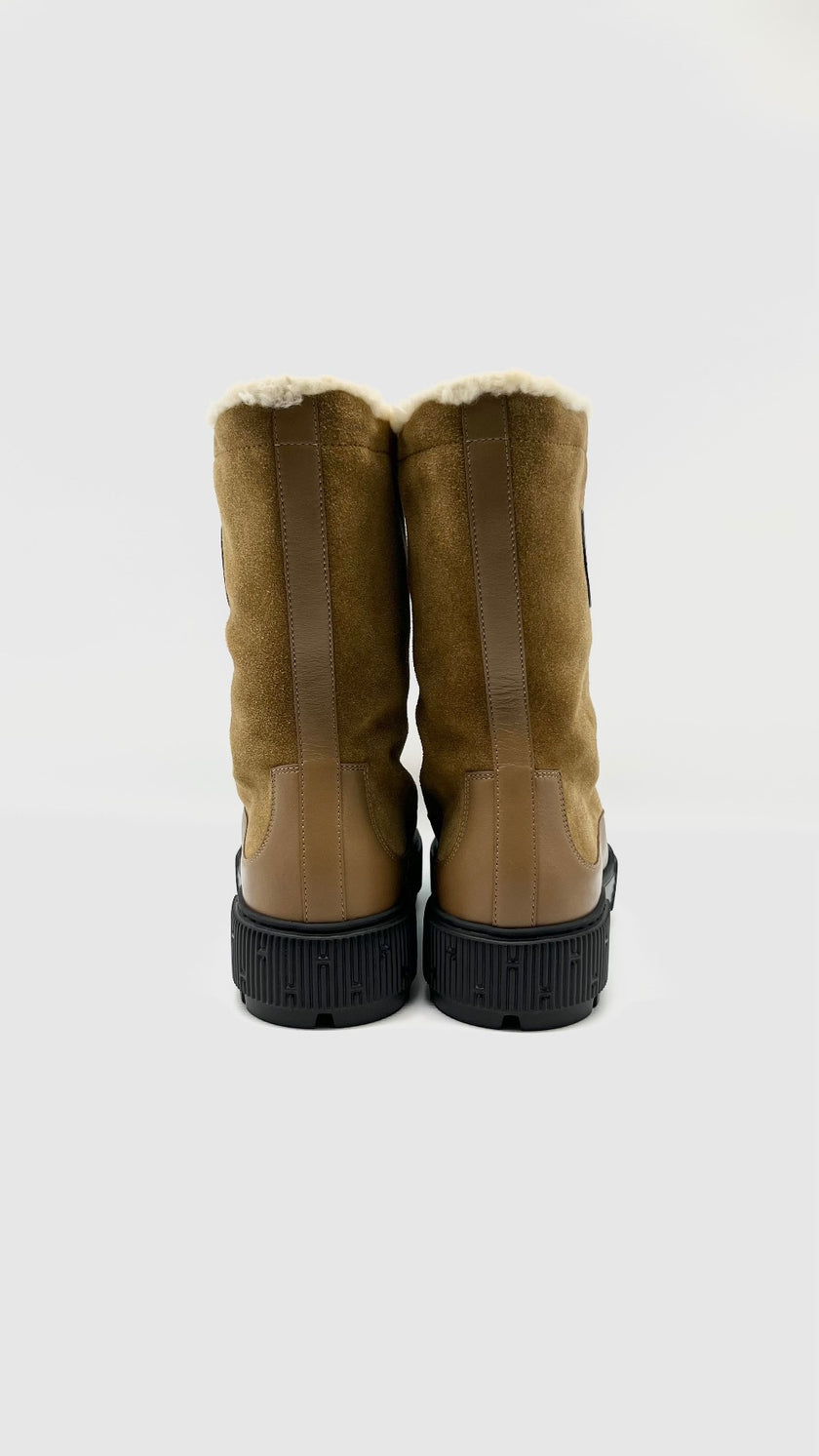 Brand New. Hermes Ankle Boots Brown. 38|6909