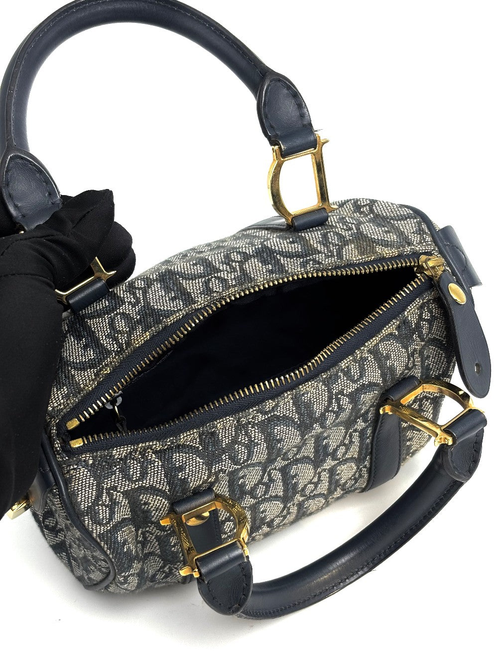 Preowned. Dior Trotter Navy Blue Canvas. CP0070|12390