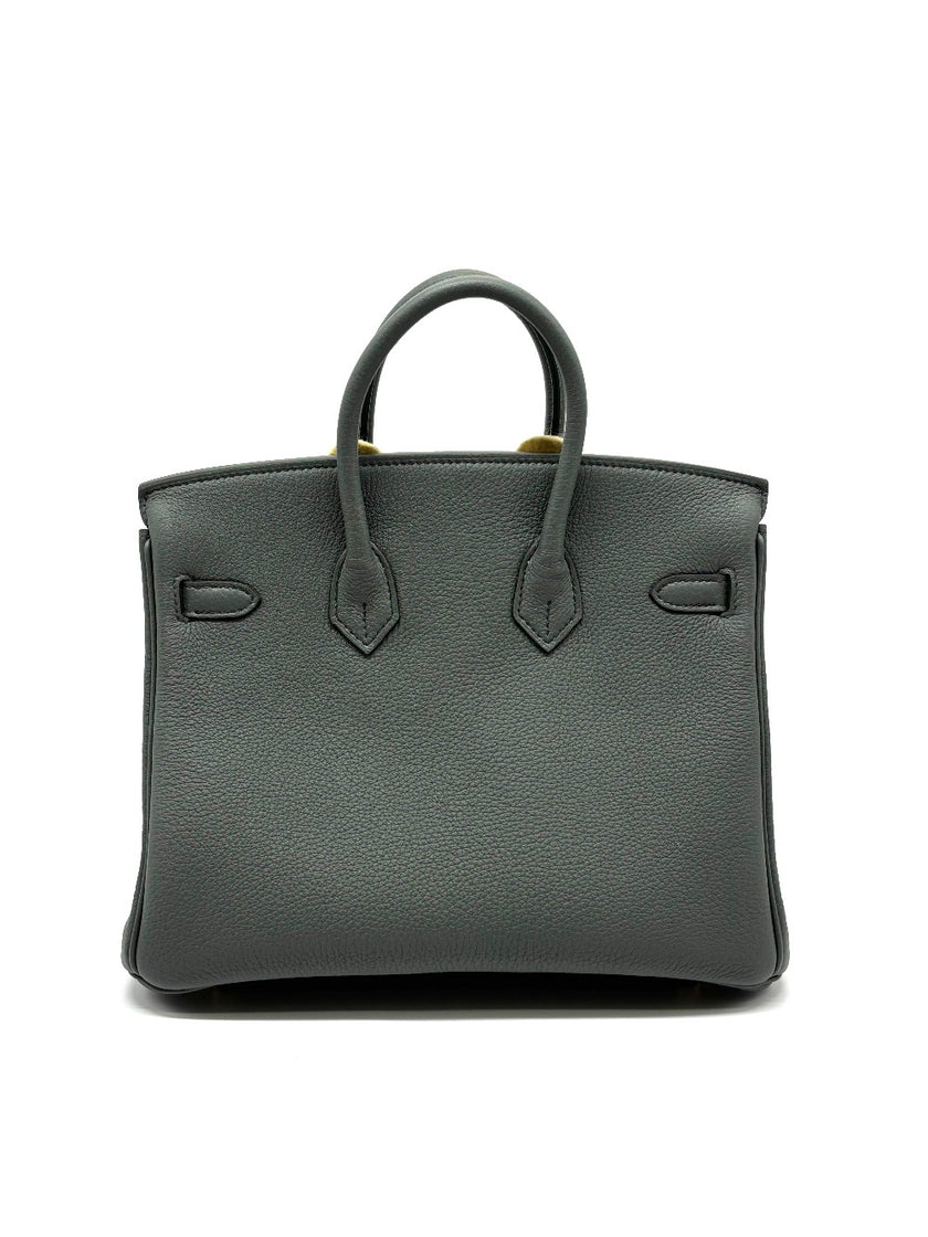 Brand New. Hermes Birkin 25 Vert Amande Togo GHW. KCT389DB|8839