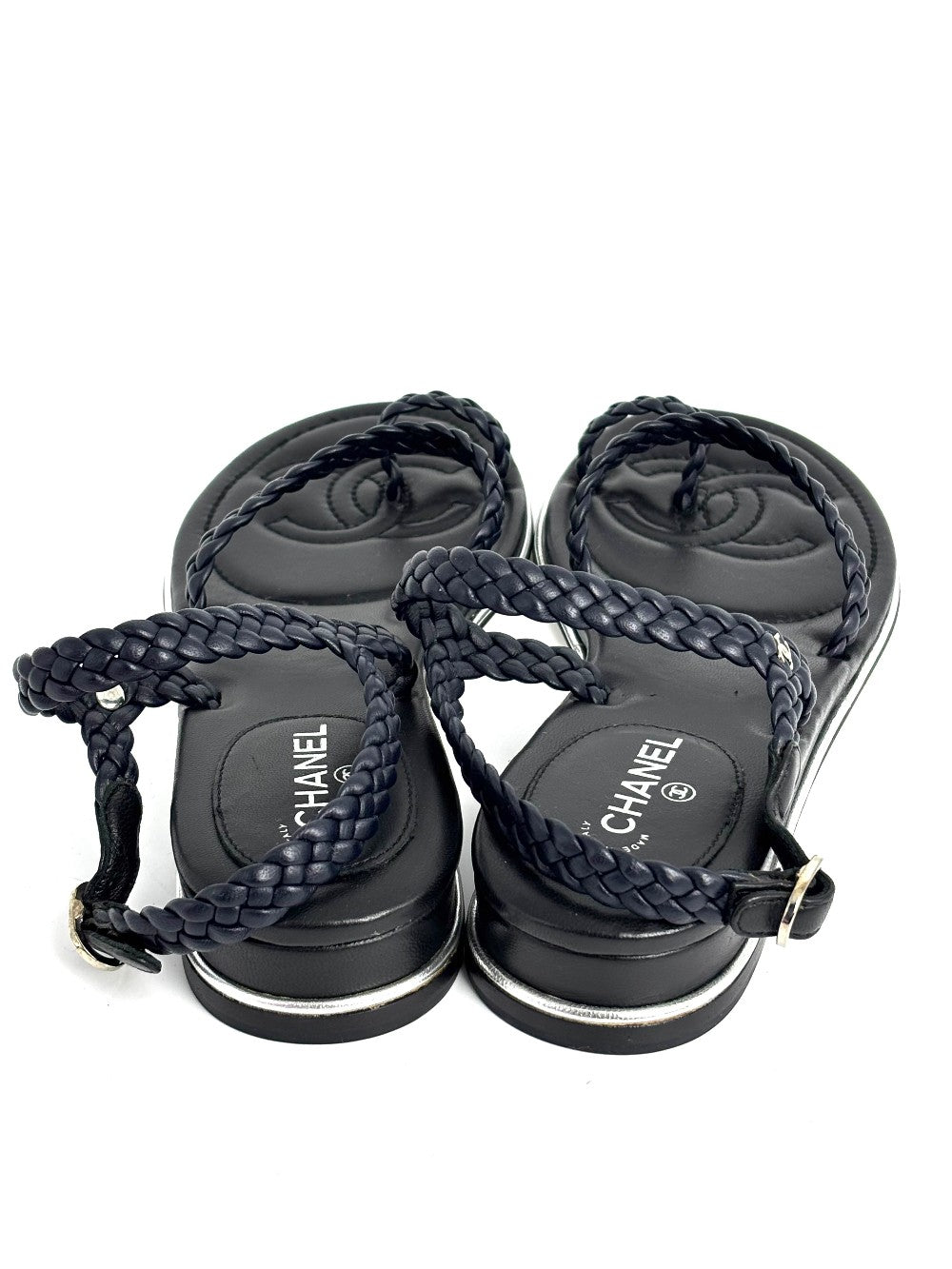 Brand New. Chanel Marine Flats Black. 37|12658