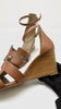 Brand New. Hermes Legend Wedge Dark Gold. 38|5826