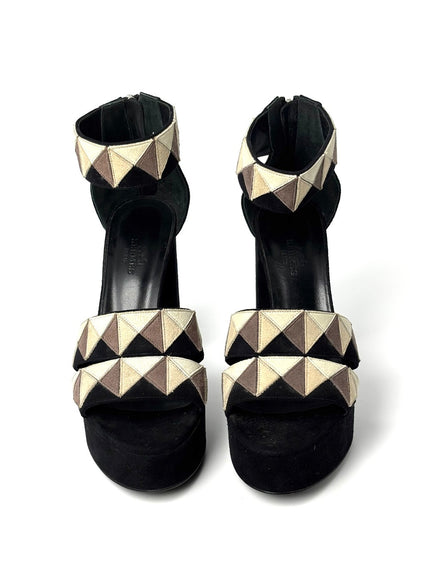 Preowned. Hermes Heels Black. 37|8961