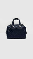 Brand New. Chanel 25 Bowler Caviar Blue SHW. C1PA750L|16537