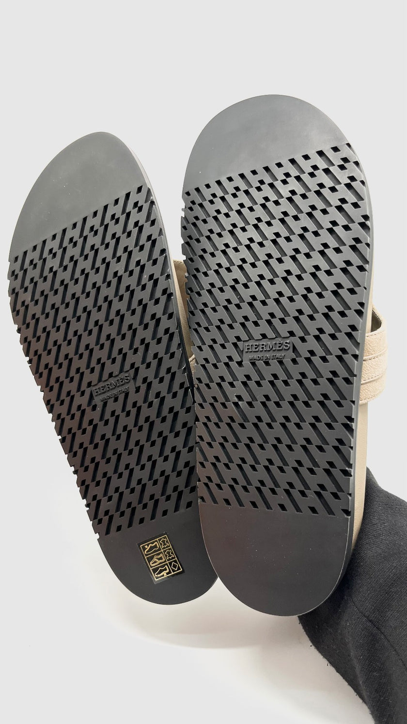 Brand New. Hermes Empire Sandals Gray. 41|10598