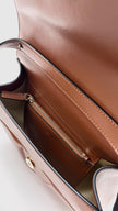 Unused. Valentino Borsa V Logo Two Way Cognac Brown GHW|16279