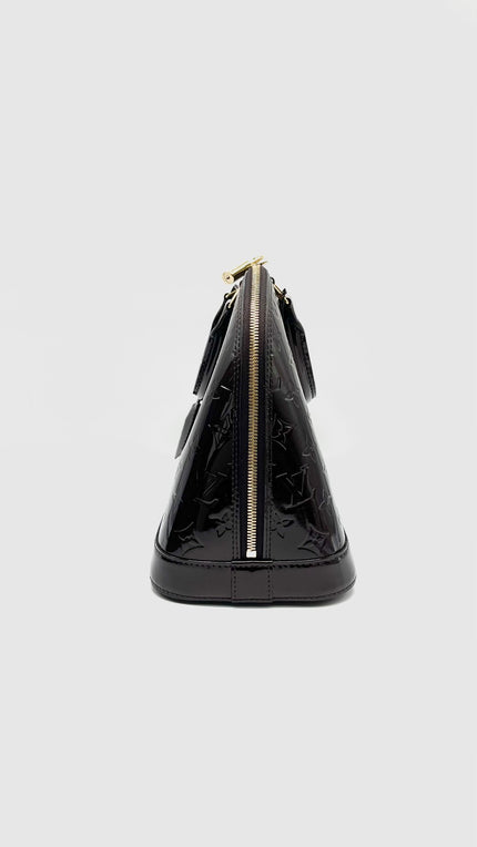 Preowned. LV Alma PM Amarante Monogram Venis Burgundy GHW. FL0181|14745