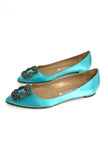 Brand New. Manolo Flats Turquoise. 36.5|8334