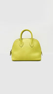 Preowned. Hermes Mini Bolide Lime Chevre PHW. ASA006GK|13450