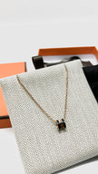Brand New. Hermes H Pop Necklace Black|9373