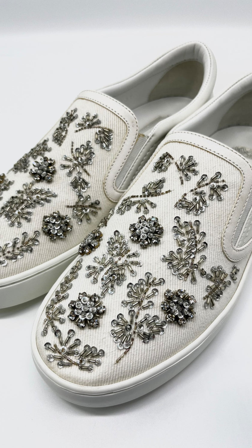 Brand New. Dior Slip On White. 37|7886