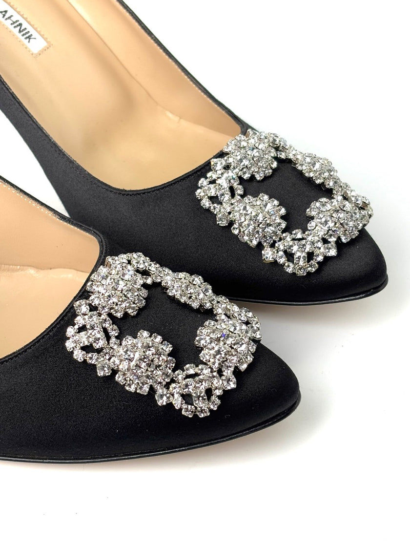 Brand New. Manolo Heel Black. 39.5|7397