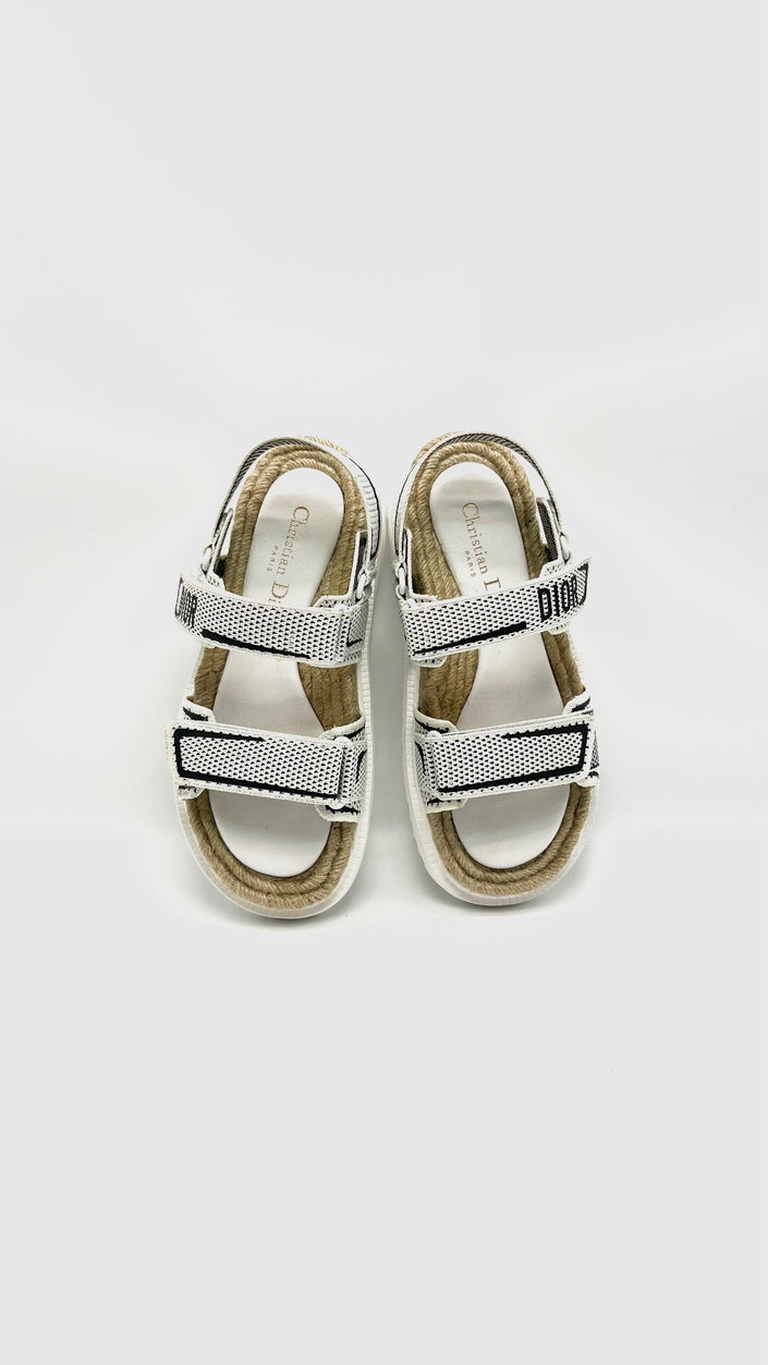 Brand New. Dior Act Sandals White/Black. 37|15756