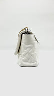 Preowned. Chanel C19 Medium White Lambskin GHW. K748P2AE|5196