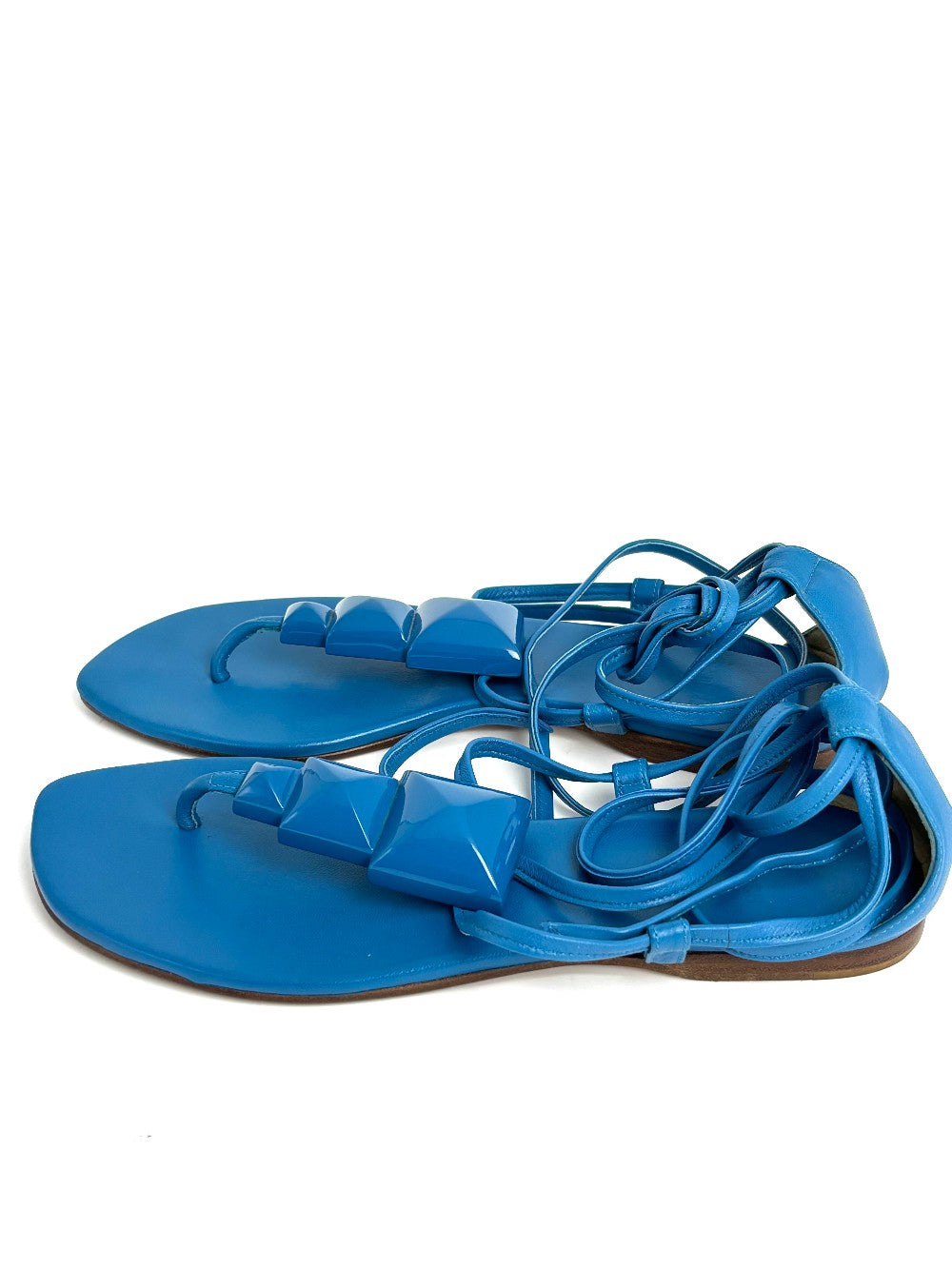 Preowned. Hermes Blue Sandals. 36|12147
