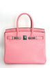 Like New. Hermes Birkin 30 Rose Confetti Epsom PHW. ZMS743KW|3916
