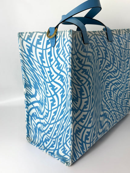 Preowned. Fendi Shopping Tote Blue|6235