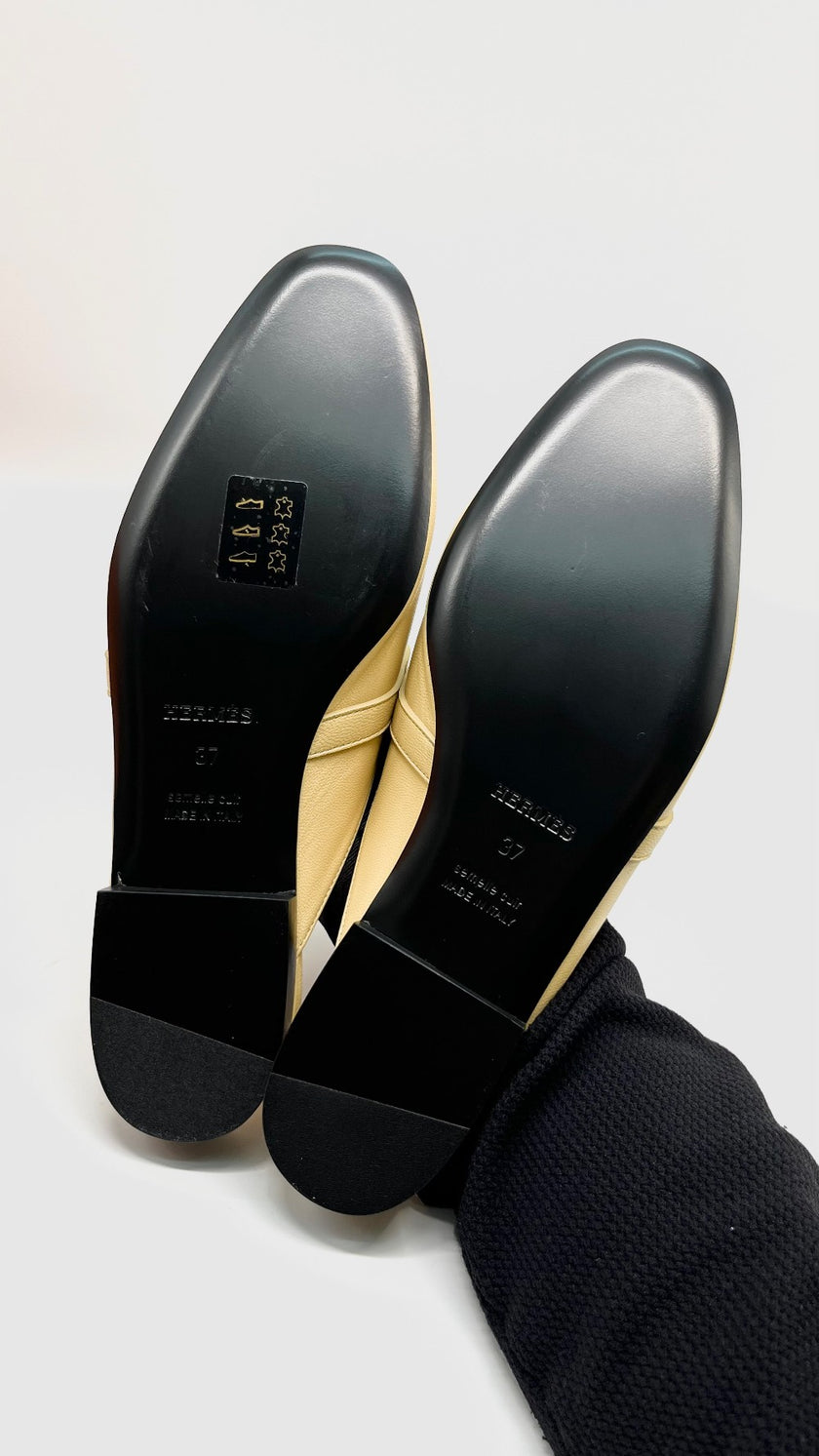 Unused. Hermes Oz Mules PHW. 37|6925