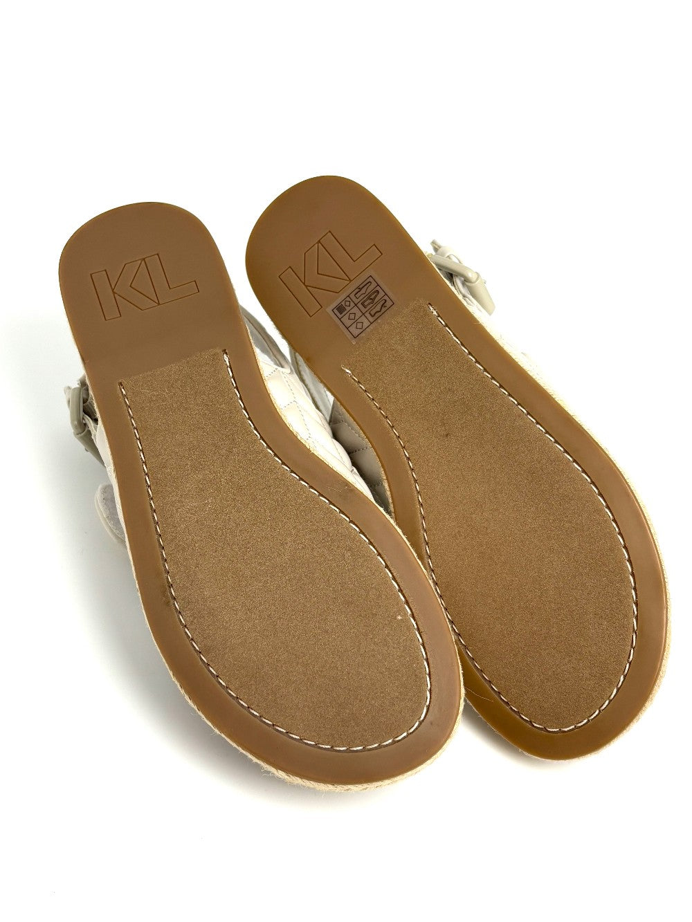 Brand New. Karl Lagerfeld Dad Sandals White. 37.5|8699