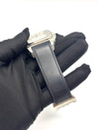 Preowned. Cartier Santos XL 100 White Roman Black Strap|16854