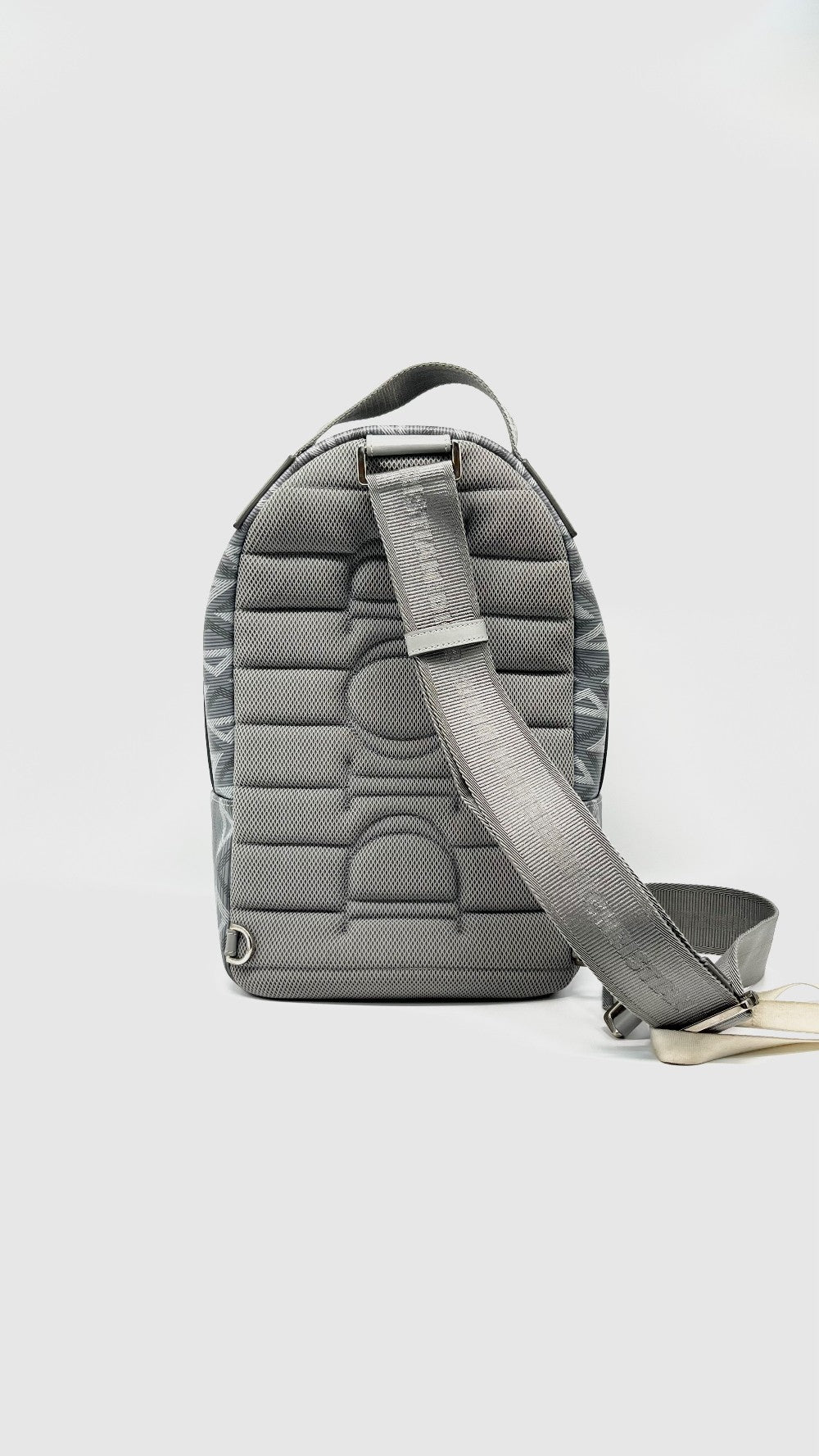 Like New. Dior Mini Rider Grey Coated Canvas Calfskin|14959