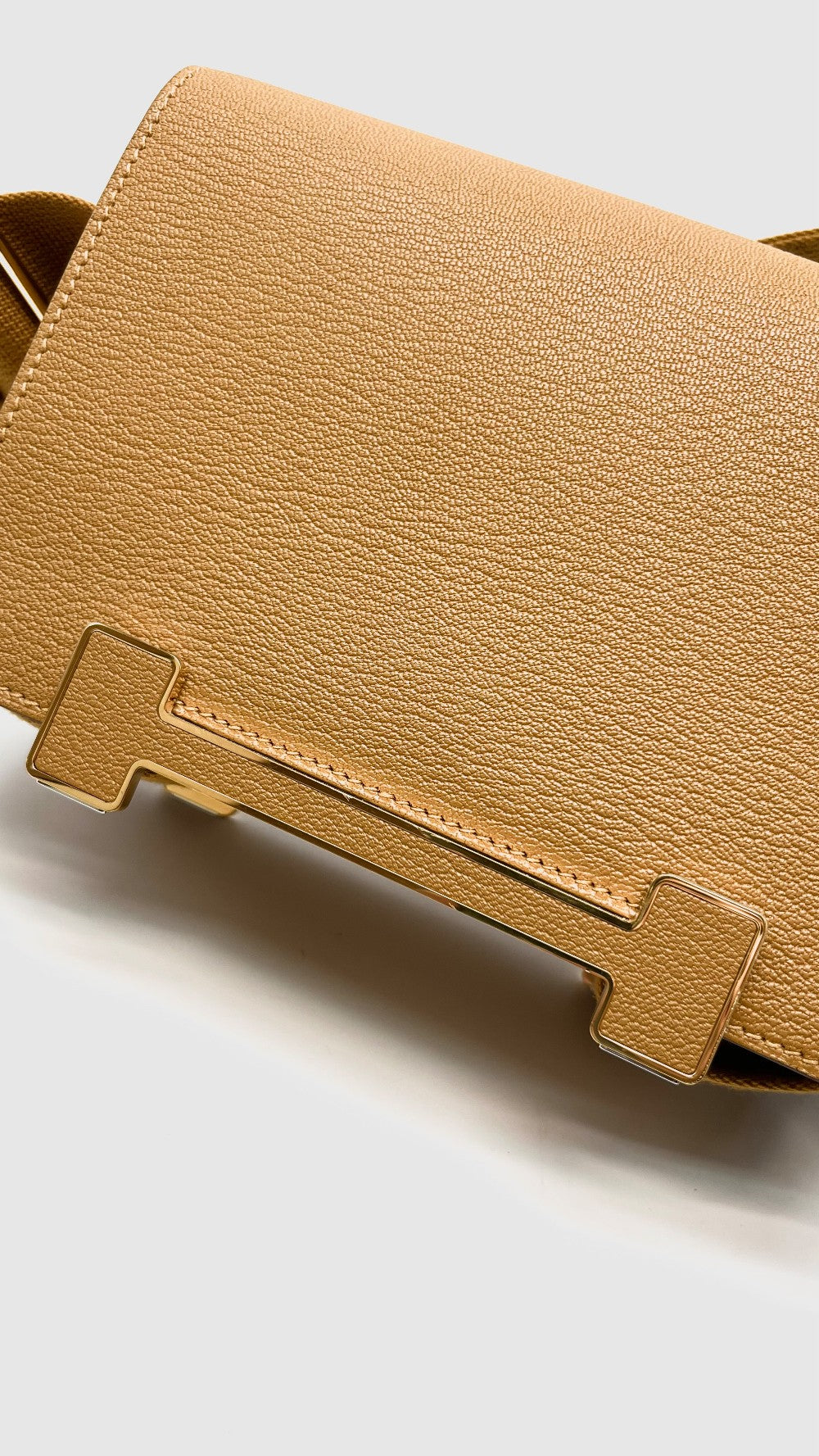 Preowned. Hermes Geta Caramel Evercolor GHW. BPU007NI|16589