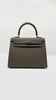 Brand New. Hermes Kelly 25 Etain Epsom Sellier PHW. UNS433AF|6501