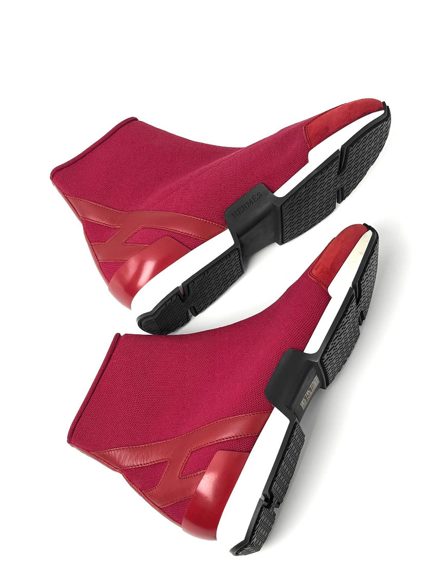 Preowned. Hermes Boots Red. 36.5|8976