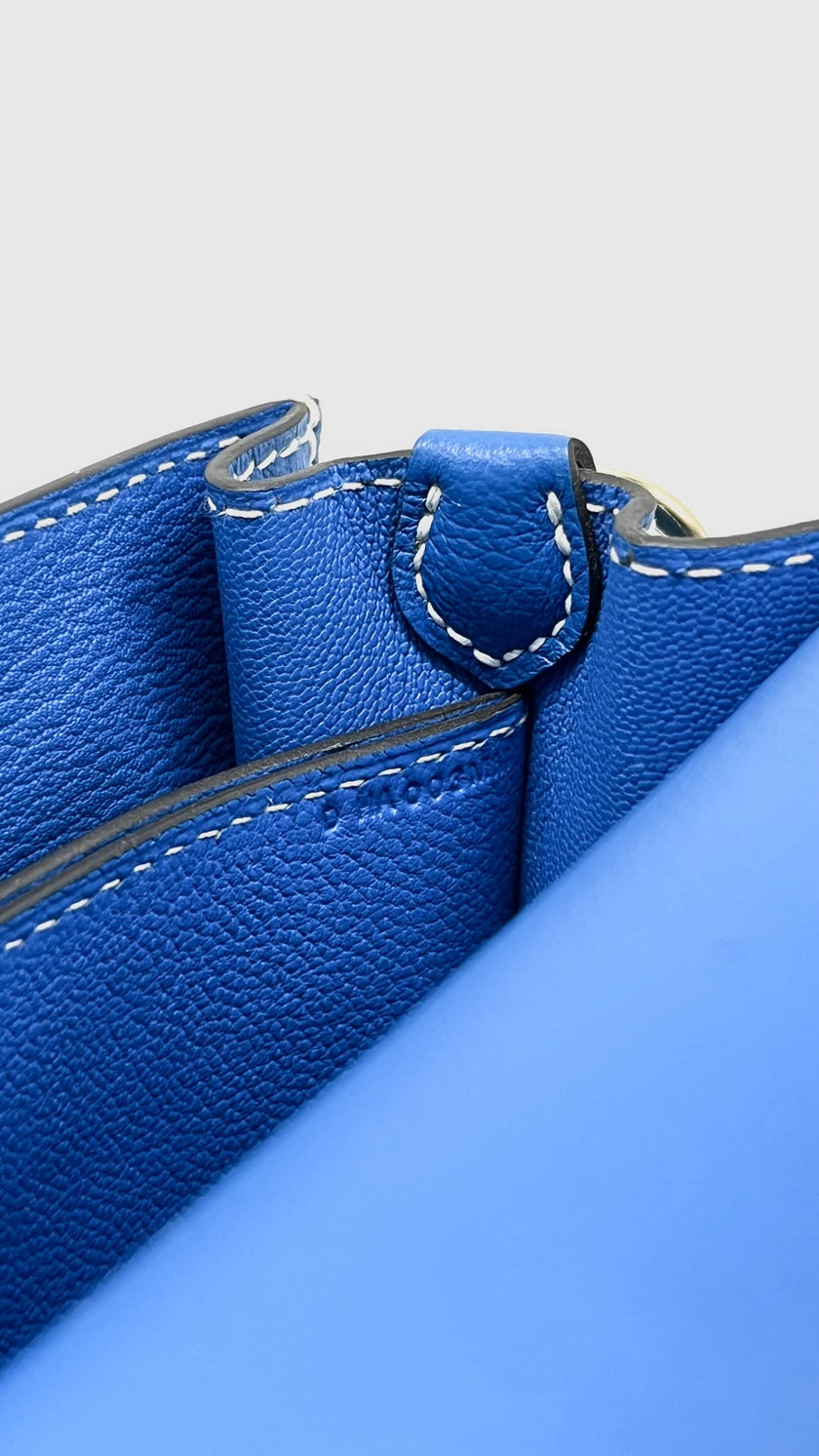 Preowned. Hermes Roulis 23 Blue Hydra Evercolor GHW. DHA003MM|11629