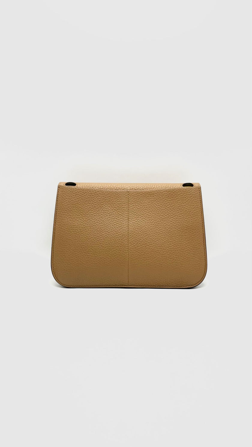 Unused. Hermes Halzan 25 Chai/Lime Clemence PHW. UBT006TD|15628
